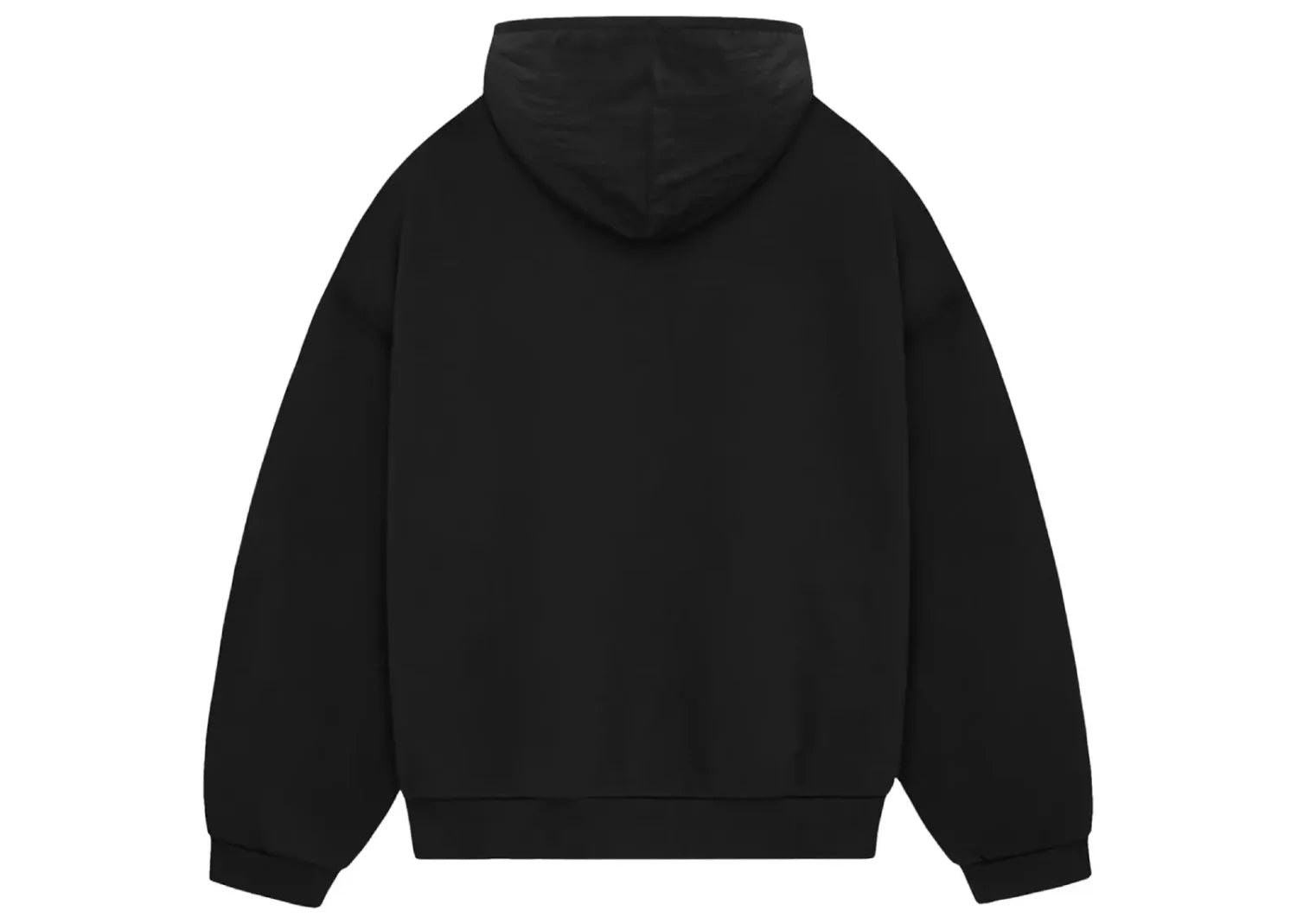 Essentials Nylon Fleece Hoodie Jet Black