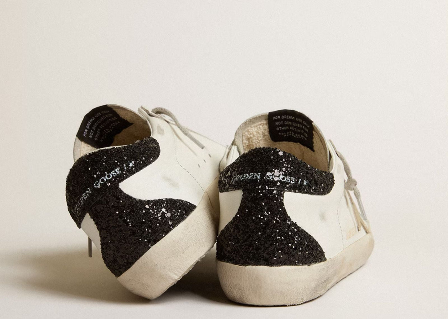 Super-Star Gold Star Black Glitter Heel (W)