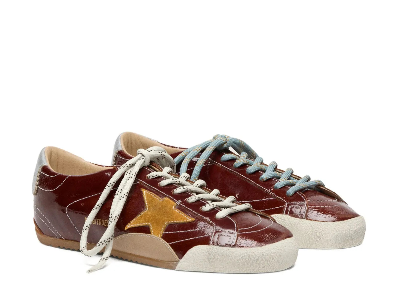 True-Star Burgundy Naplak Yellow Suede Star Silver Heel (W)