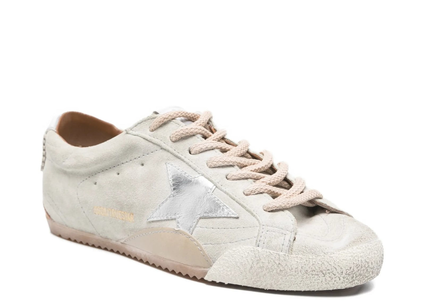 True-Star Light Gray Suede Metallic Silver Star Heel (W)