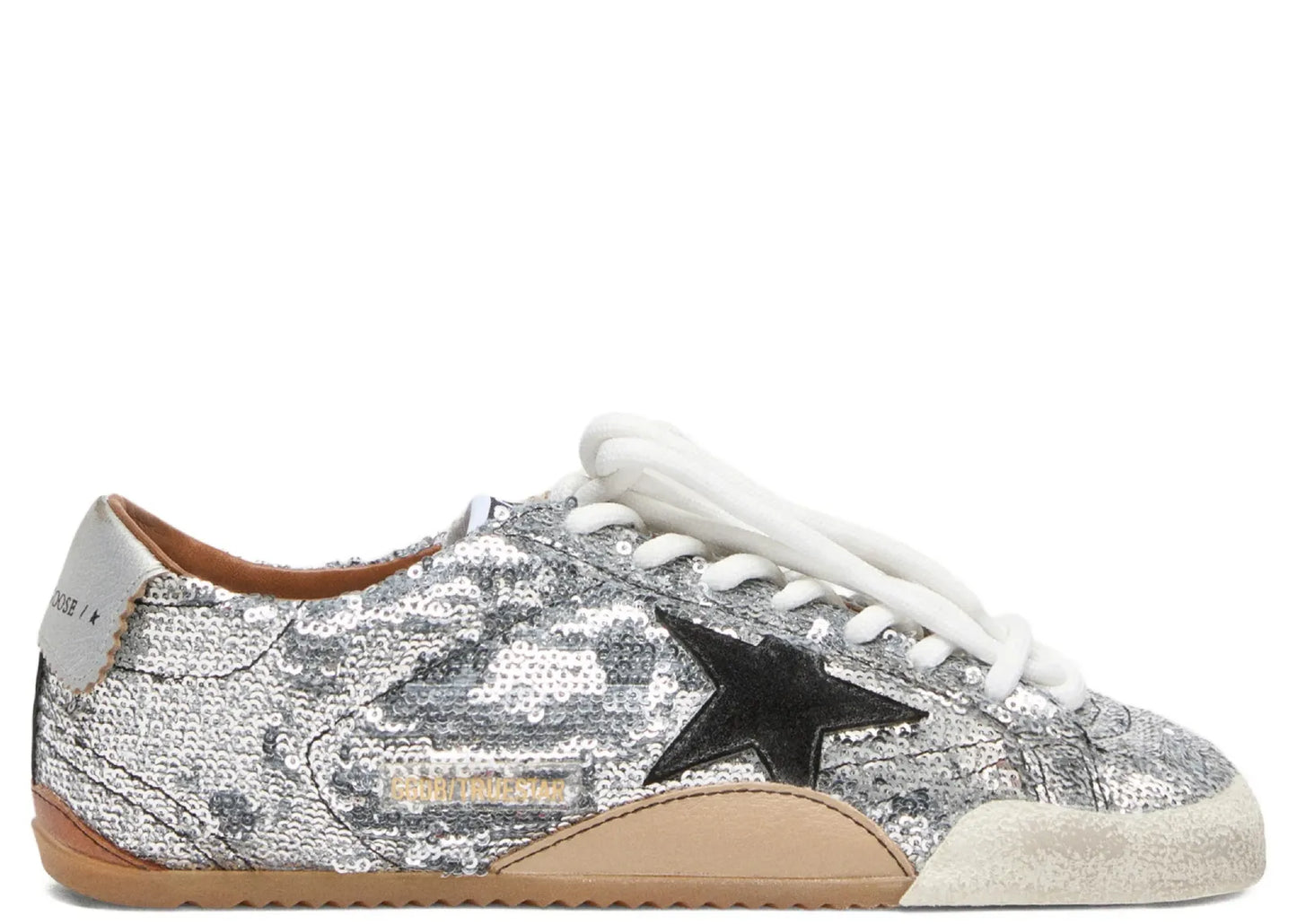 True-Star Silver Sequin Black Suede Star Silver Heel (W)
