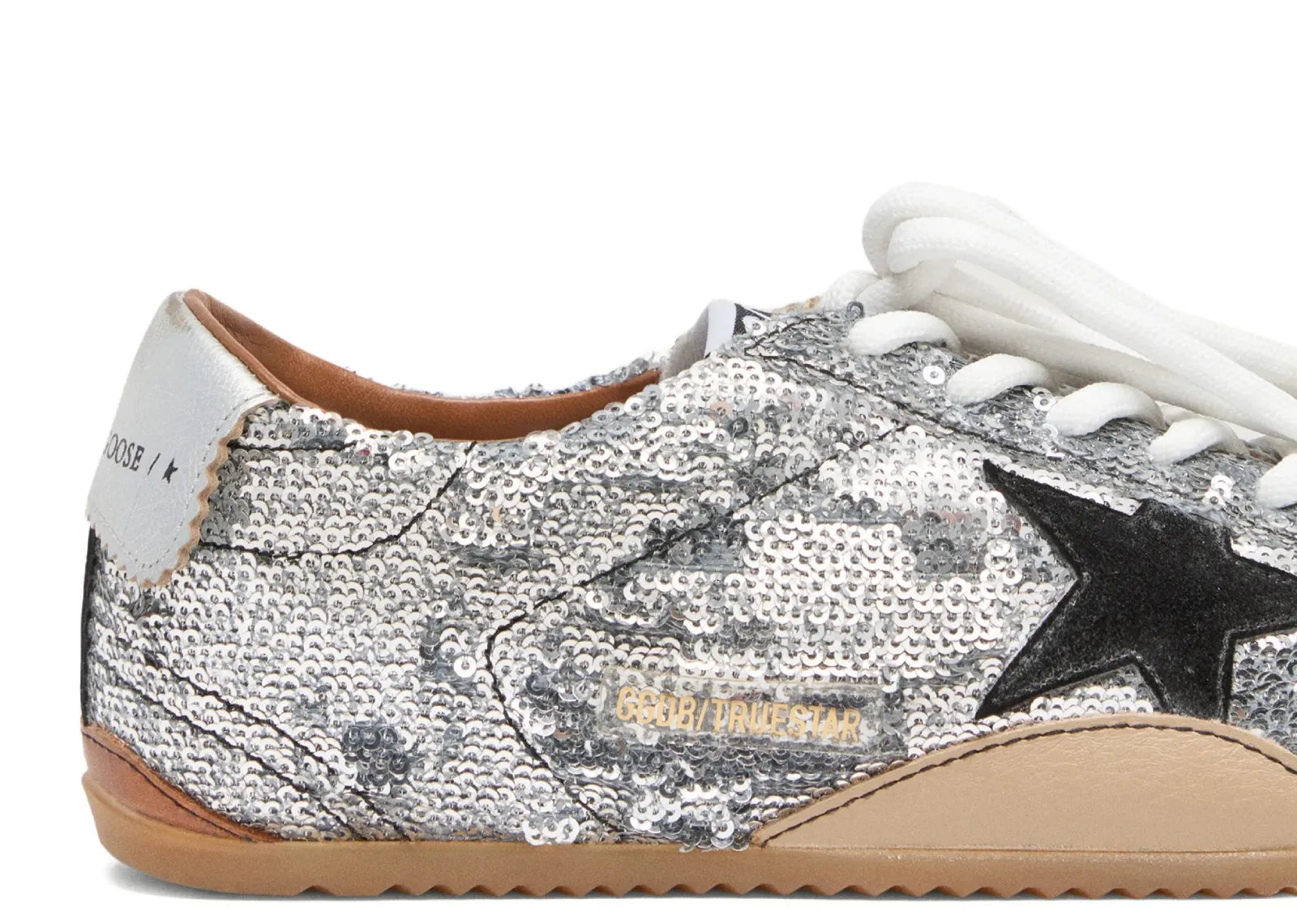 True-Star Silver Sequin Black Suede Star Silver Heel (W)