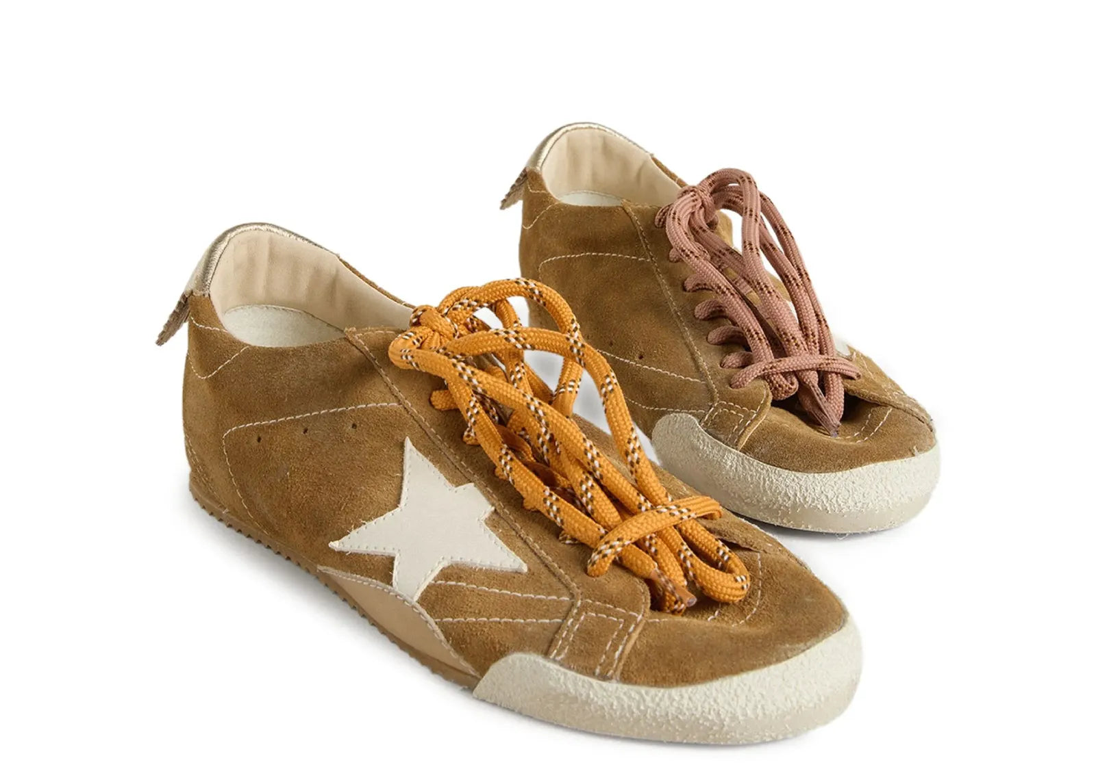 True-Star Tobacco Suede White Star Platinum Heel (W)
