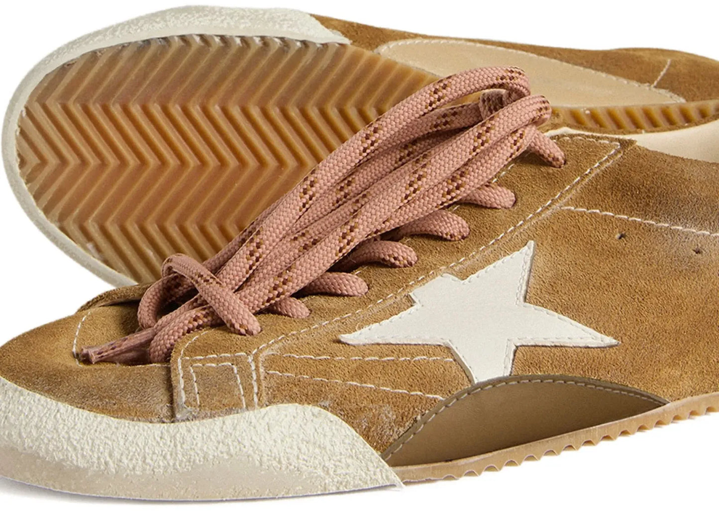 True-Star Tobacco Suede White Star Platinum Heel (W)