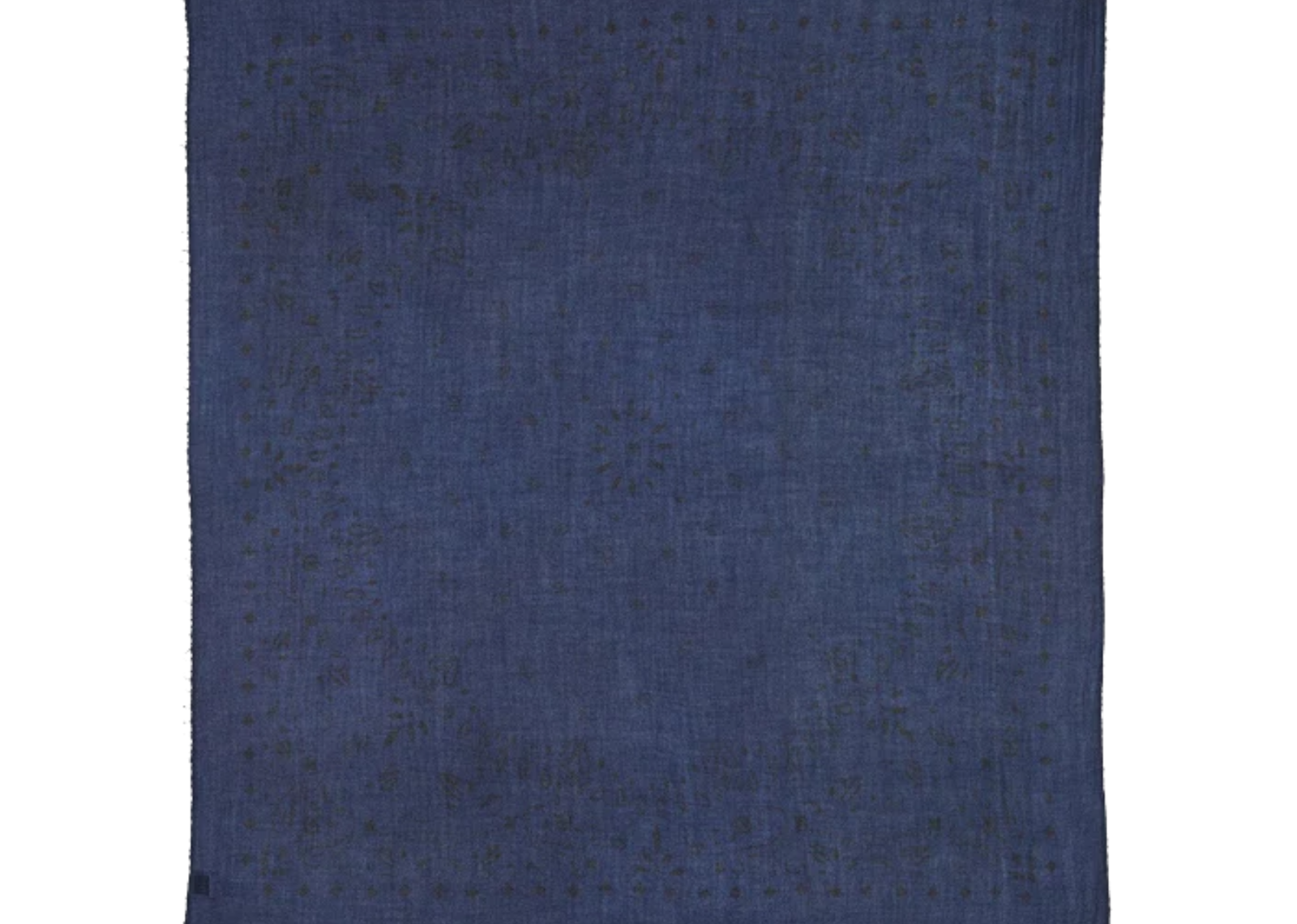 Extra Large Cashmere Bandana Effy Dark Navy Blue