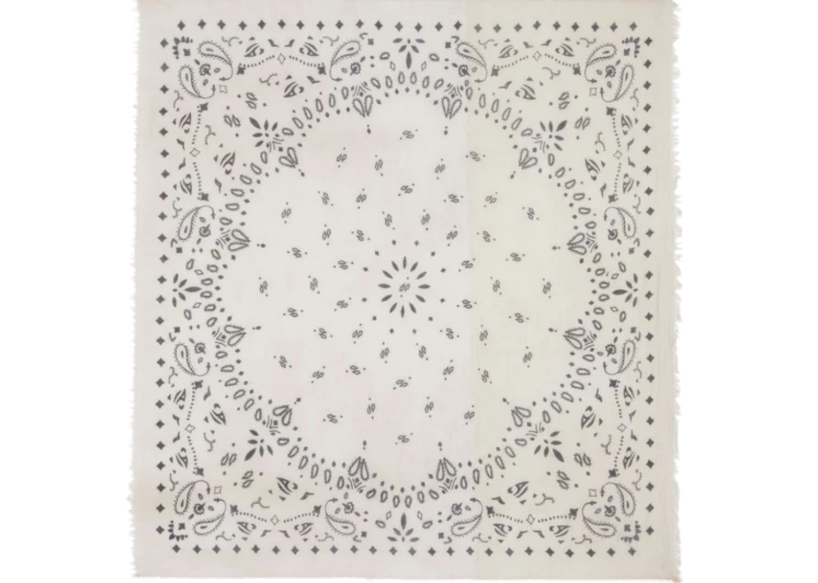 Extra Large Cashmere Bandana Effy Oats White