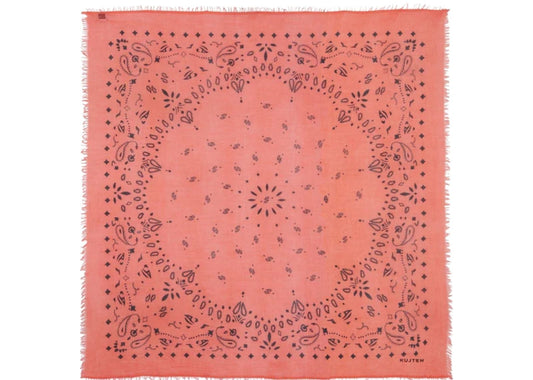 Extra Large Cashmere Bandana Neon Coral