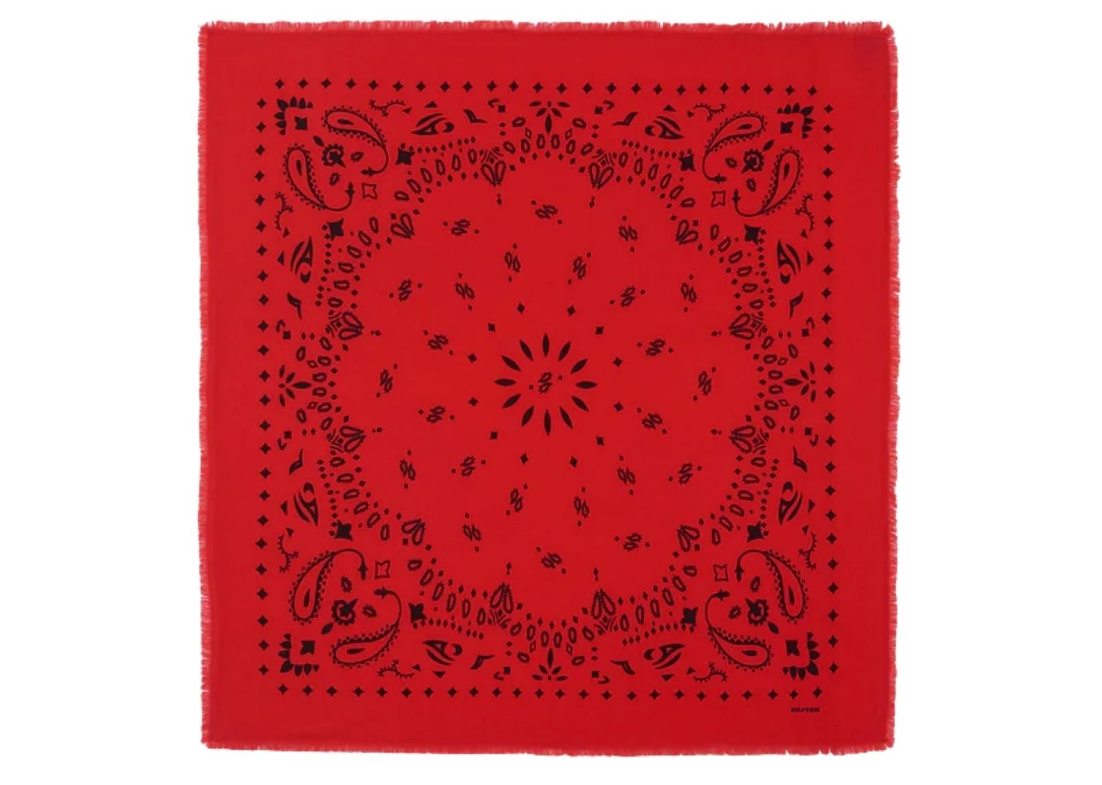 Large Cashmere Bandana Hachiko Rouge Corail