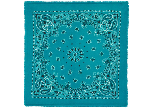 Large Cashmere Bandana Hachiko Bico Jade Green