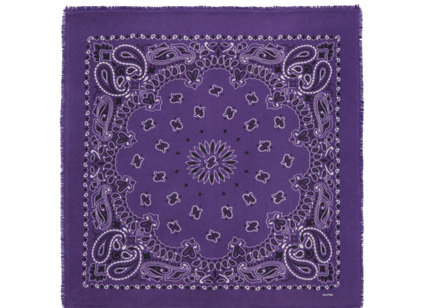 Large Cashmere Bandana Hachiko Bico Purple