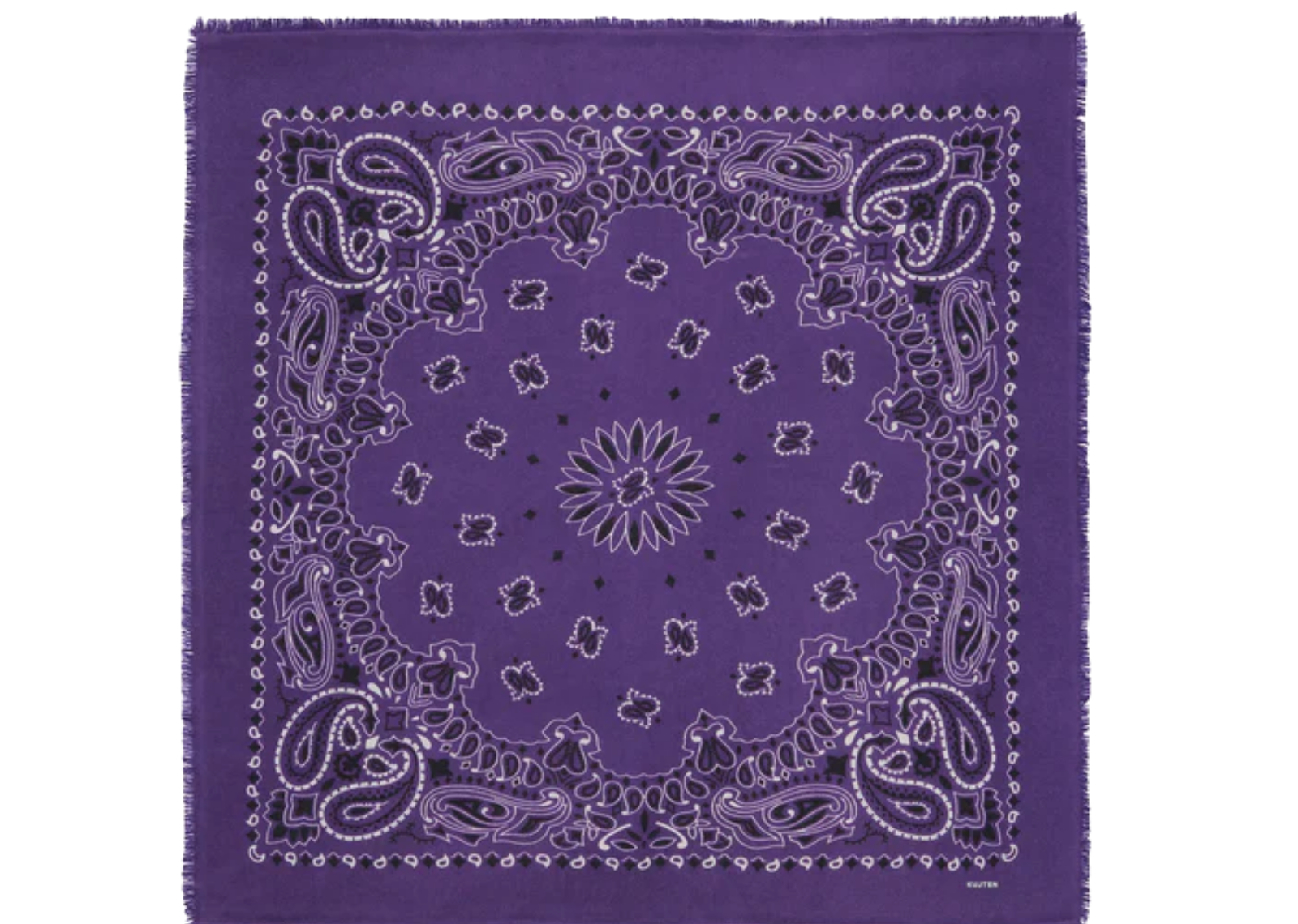 Large Cashmere Bandana Hachiko Bico Purple