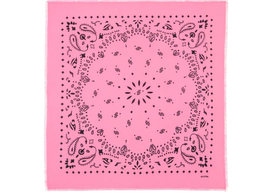 Large Cashmere Bandana Hachiko Bubble Pink