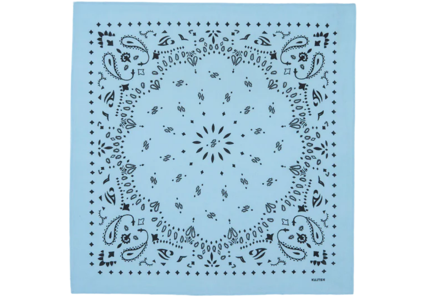 Large Cashmere Bandana Hachiko Zephyr Blue