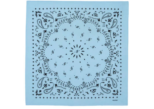 Large Cashmere Bandana Hachiko Zephyr Blue