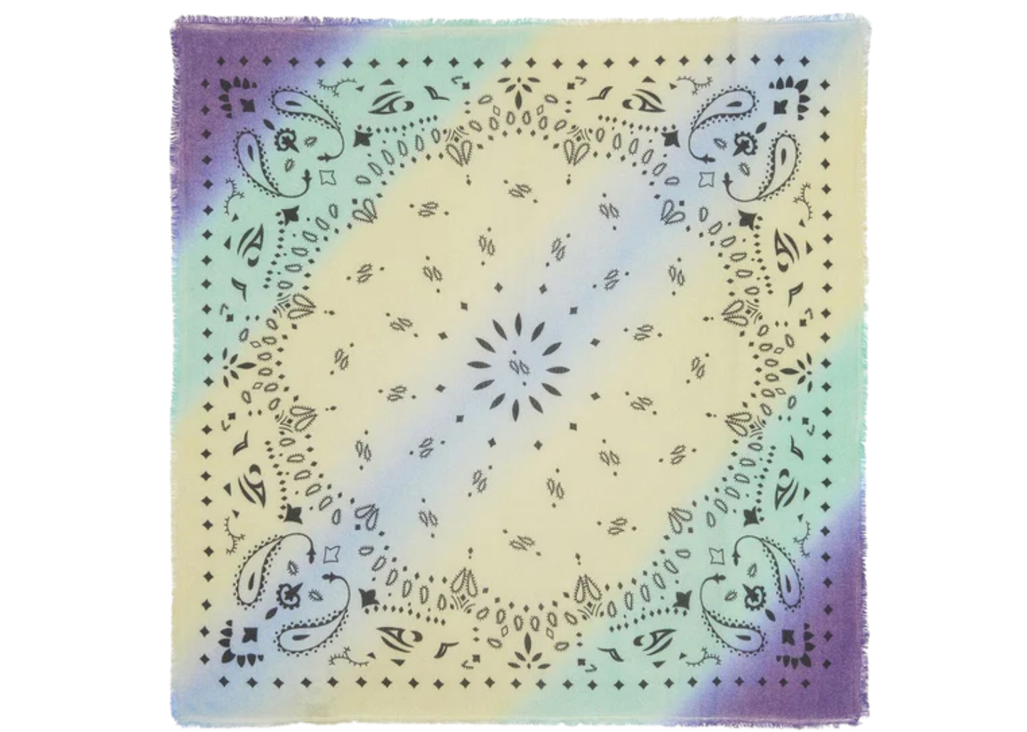 Large Cashmere Bandana Rainbow multicolor