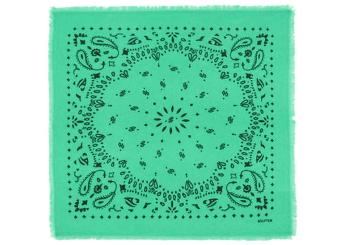 Small Cashmere Bandana Hachi Summer Green