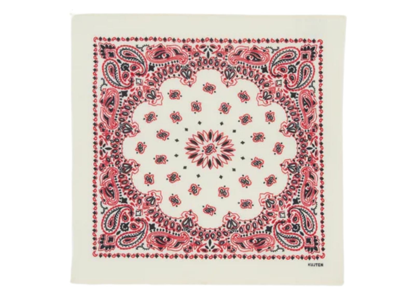 Small Cashmere Bandana Hachi Western Coral Red