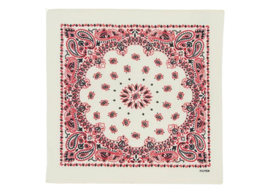 Small Cashmere Bandana Hachi Western Coral Red