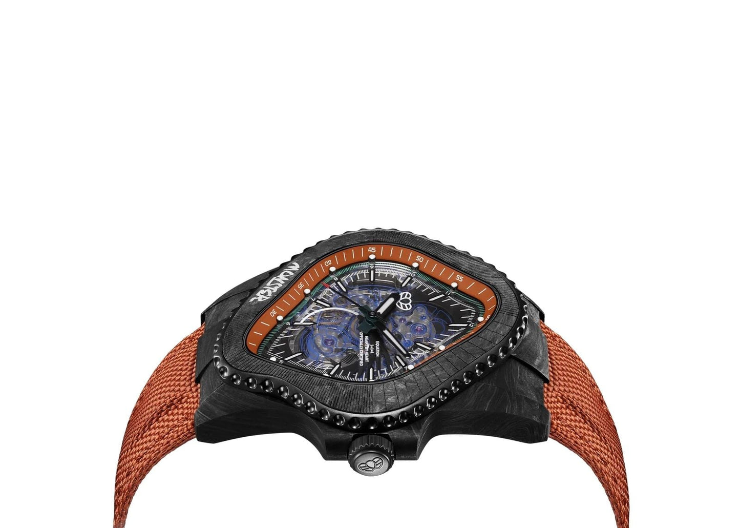 Black Carbon Fiber Resin Composite Brown