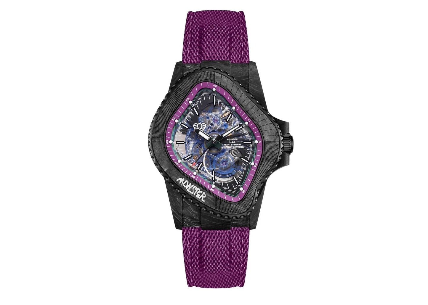 Black Carbon Fiber Resin Composite Purple