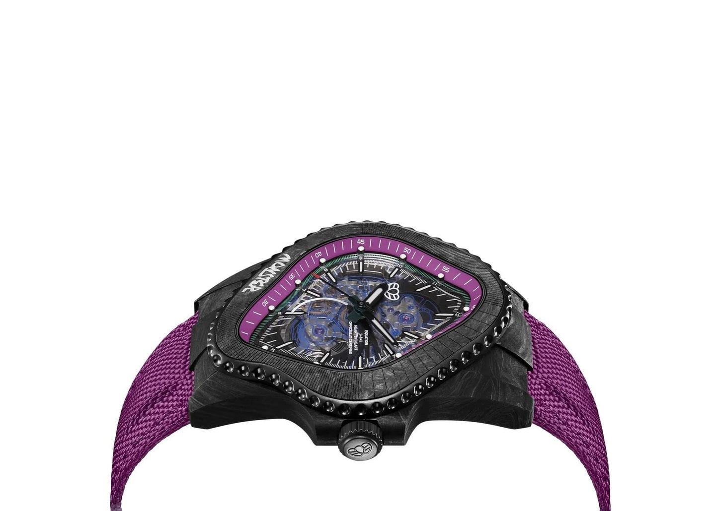 Black Carbon Fiber Resin Composite Purple