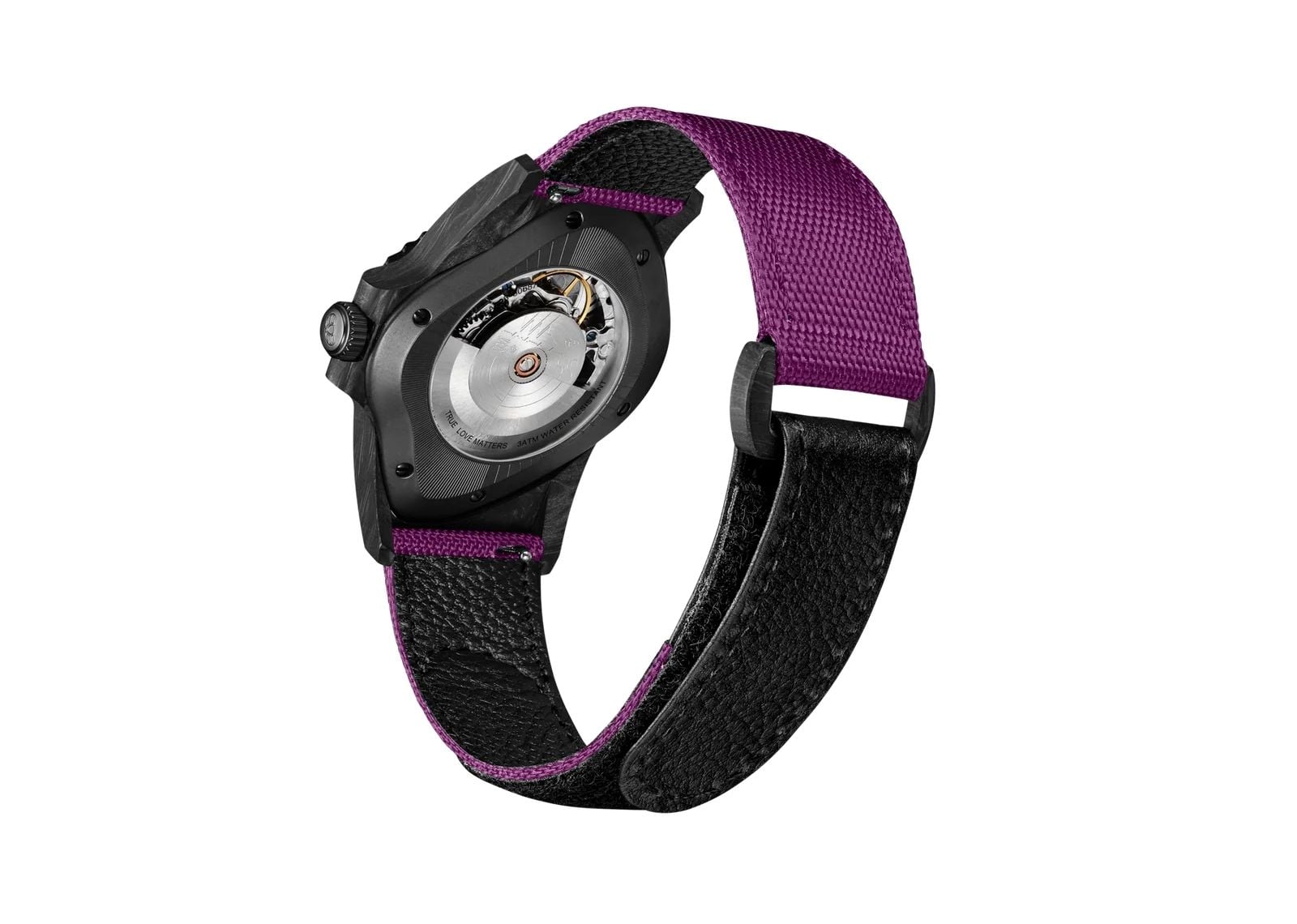 Black Carbon Fiber Resin Composite Purple