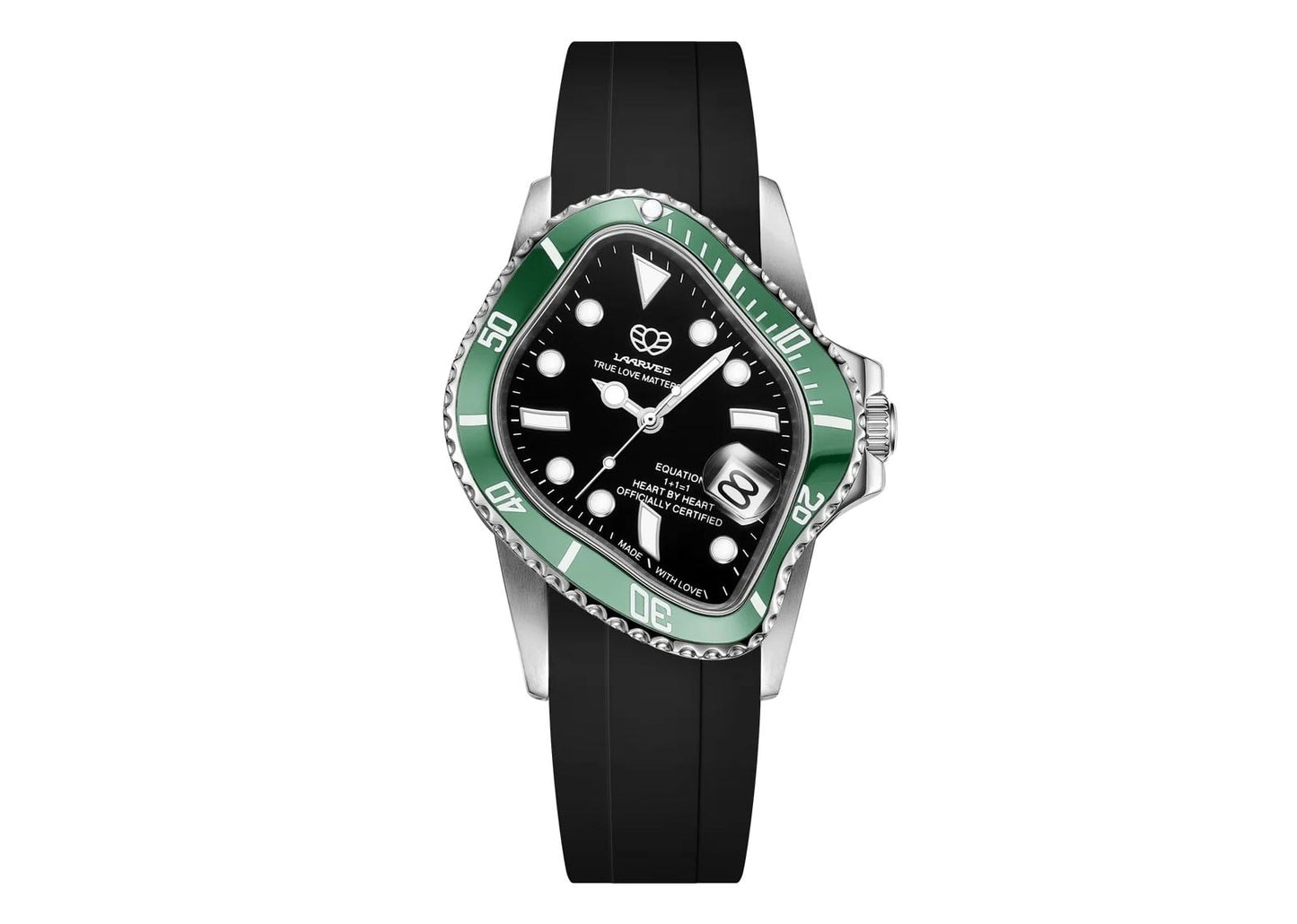 Black Fluoroelastomer Strap Green & Black