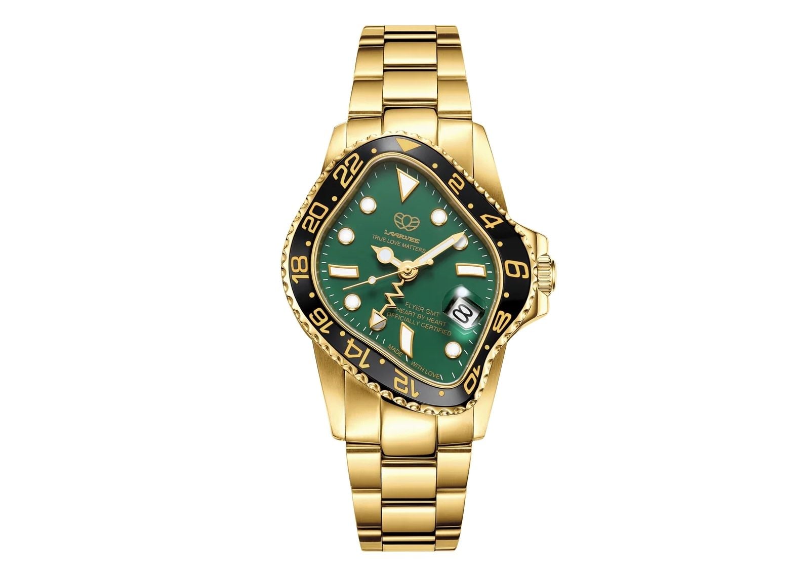 Golden Precision Steel Black & Green GMT