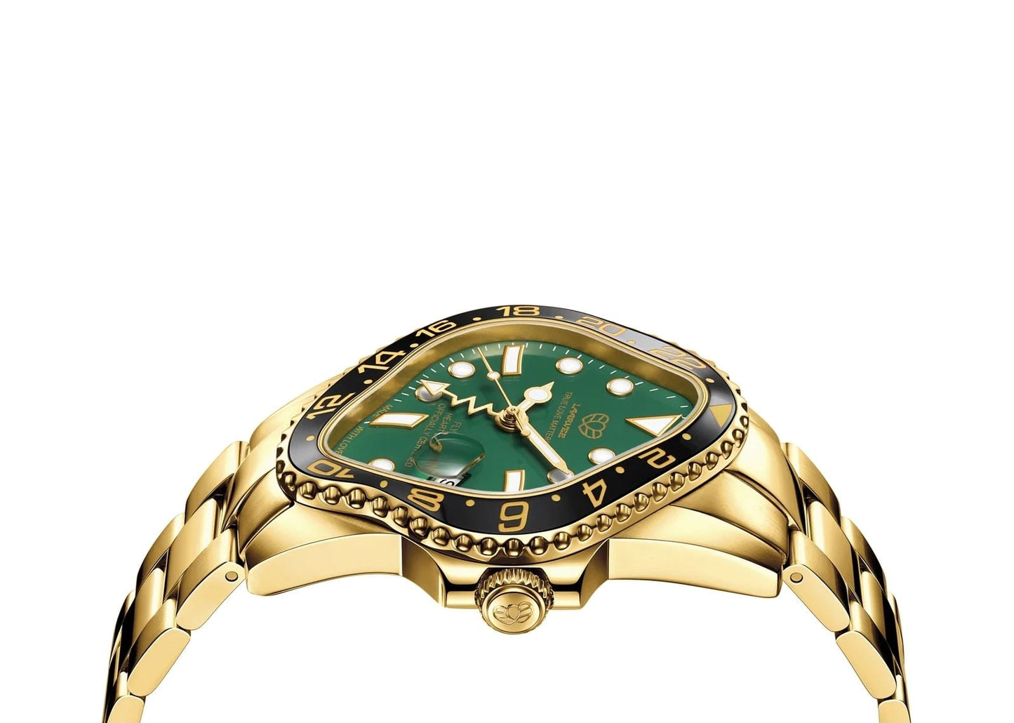 Golden Precision Steel Black & Green GMT