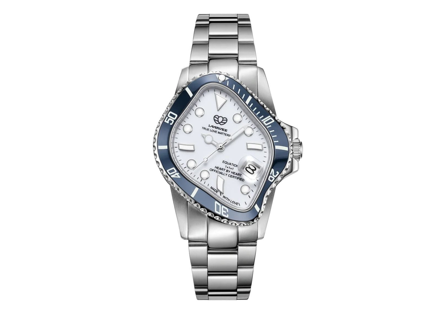 Silver Precision Steel Blue & White