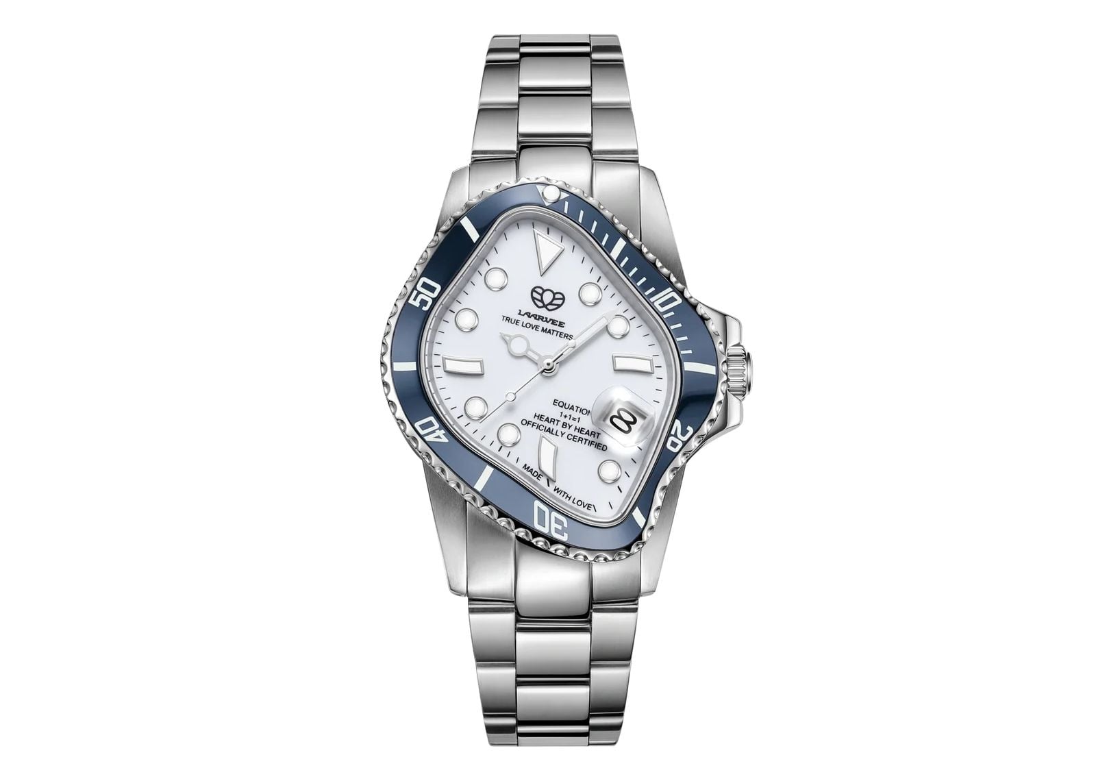 Silver Precision Steel Blue & White