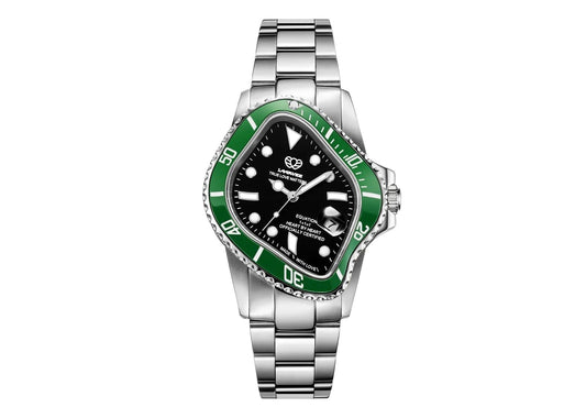 Silver Precision Steel Green & Black