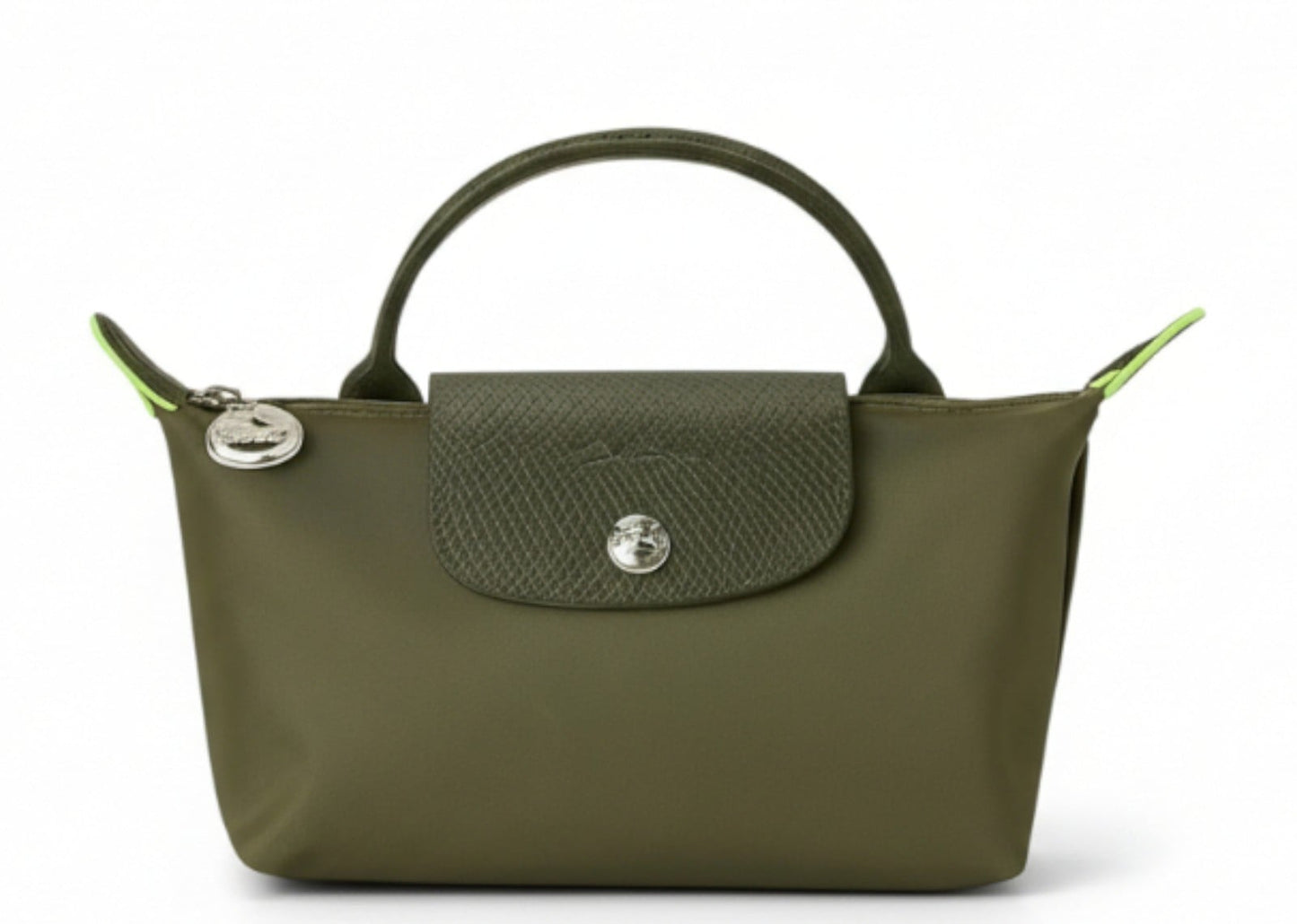 Le Pliage Green Pouch With Handle Forest