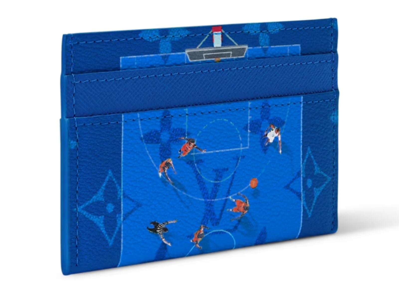 Basketball Double Card Case Basketball/Blue