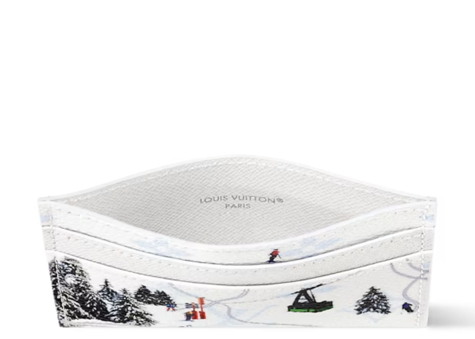 Ski Double Card Case White