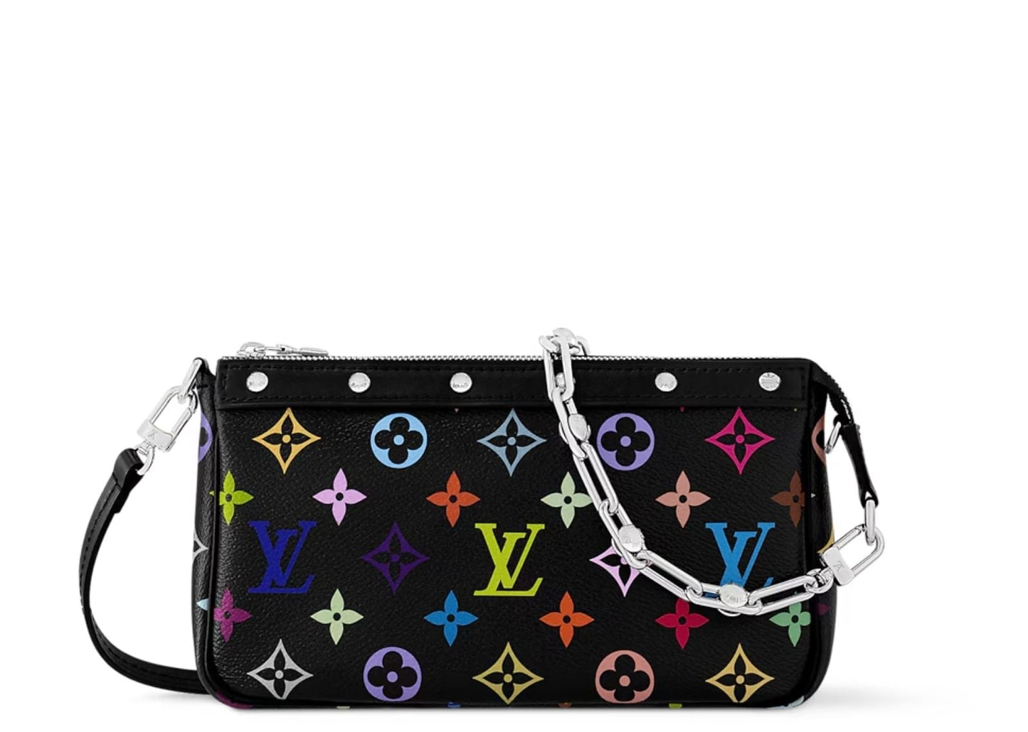 x Takashi Murakami Pochette Accessoires Black Multicolored