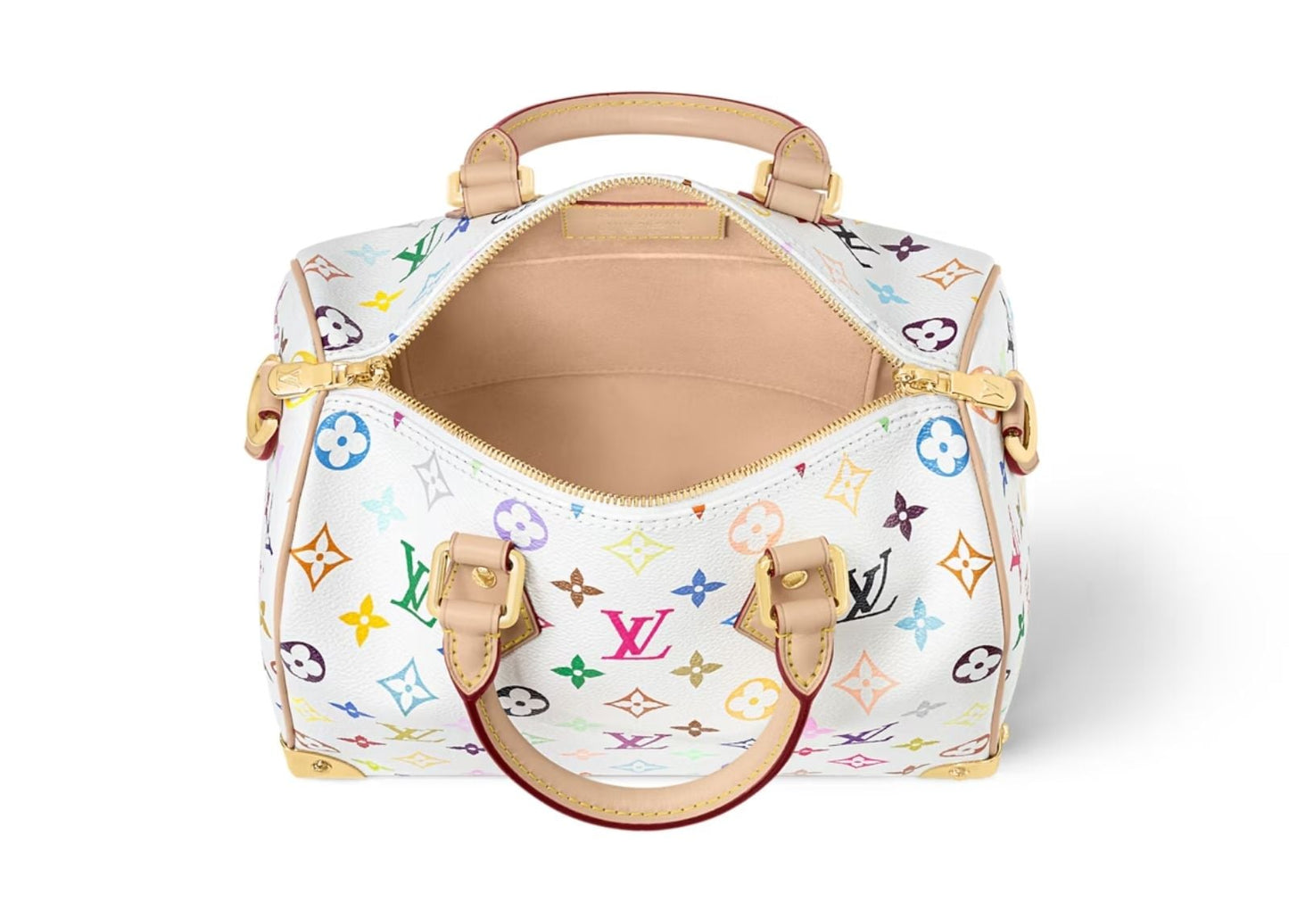 x Takashi Murakami Speedy Bandouliere 25 White Multicolored