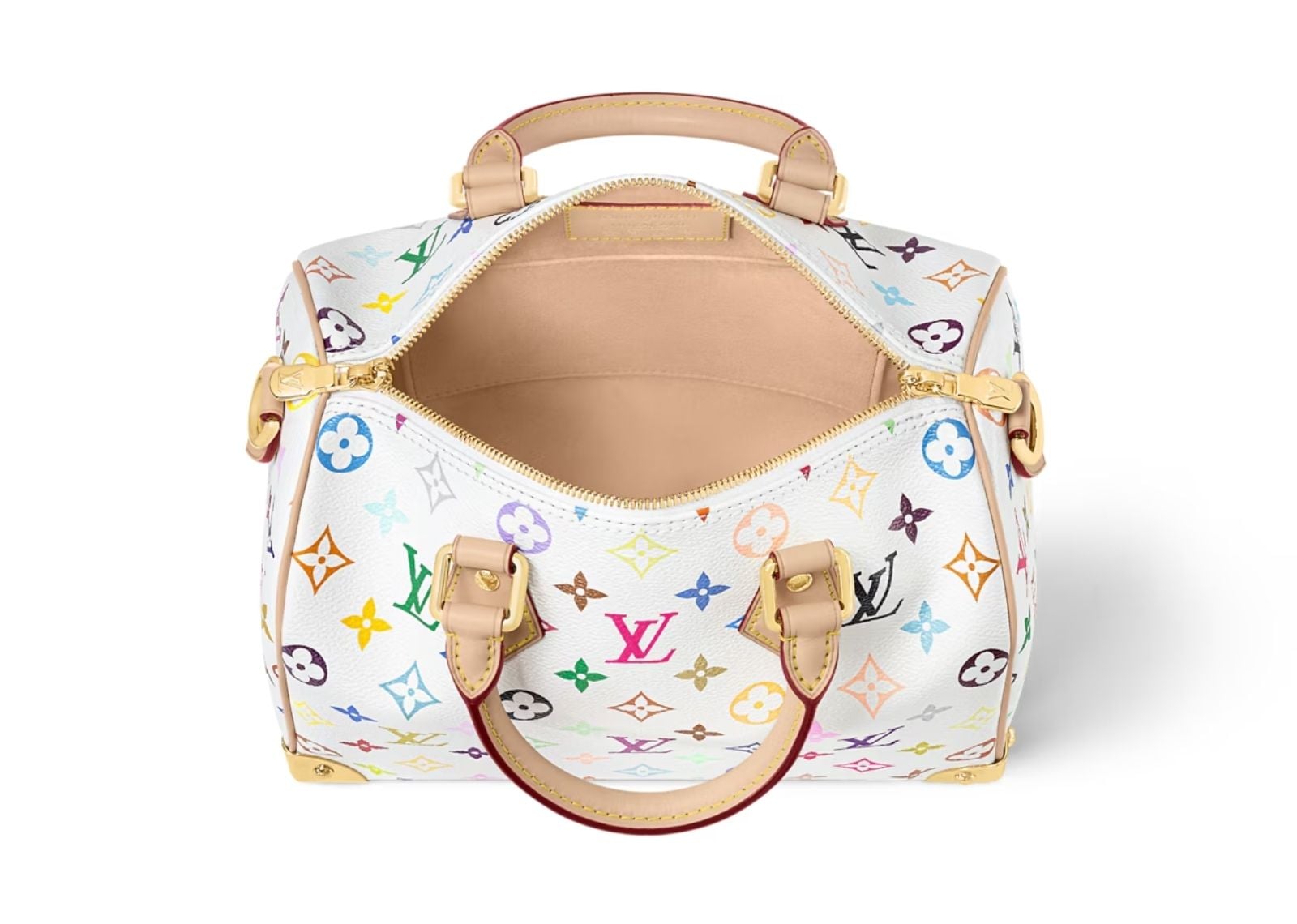 x Takashi Murakami Speedy Bandouliere 25 White Multicolored