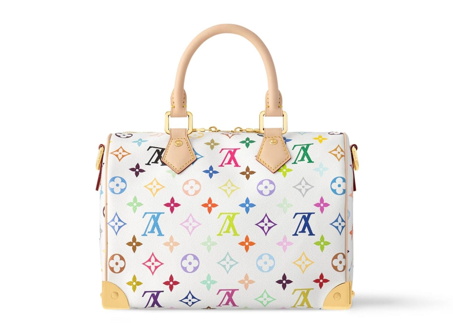 x Takashi Murakami Speedy Bandouliere 25 White Multicolored
