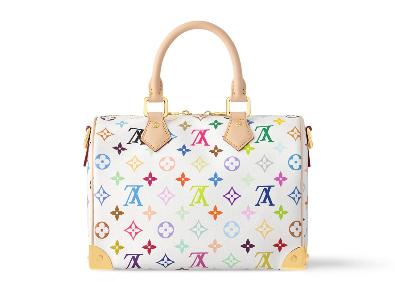 x Takashi Murakami Speedy Bandouliere 25 White Multicolored