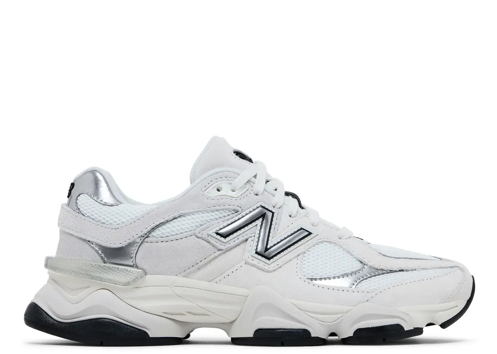 9060 White Black Metallic Silver