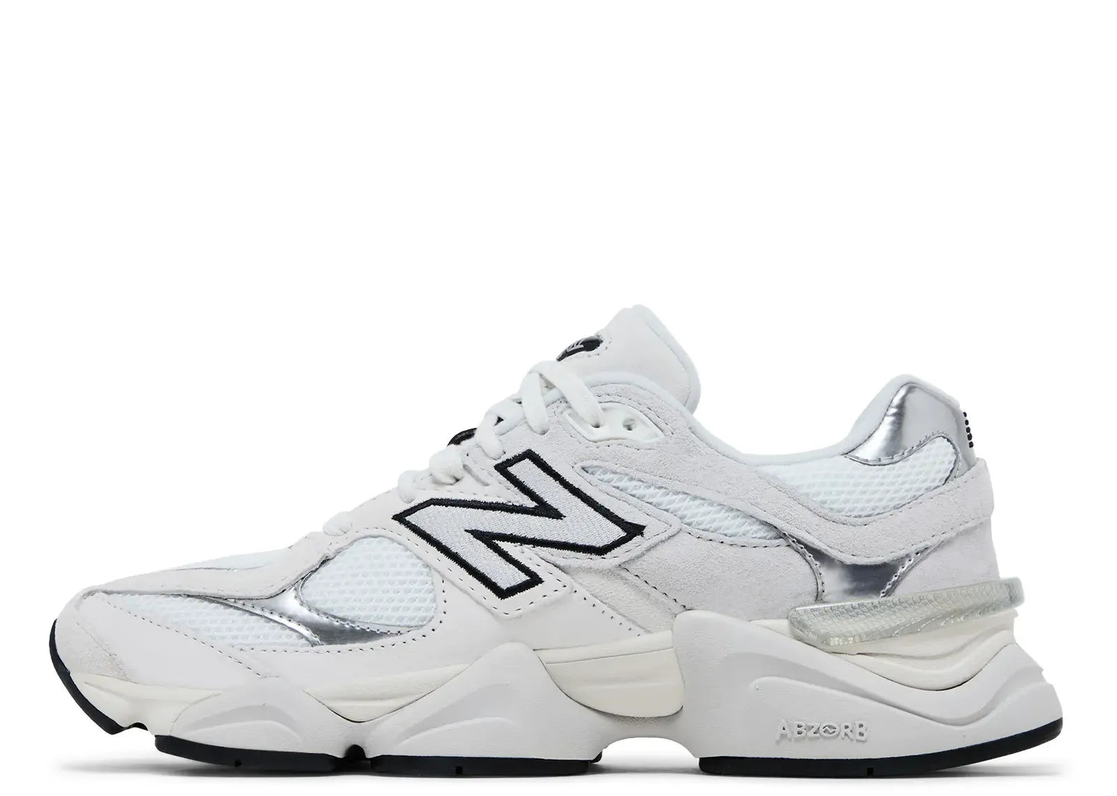 9060 White Black Metallic Silver