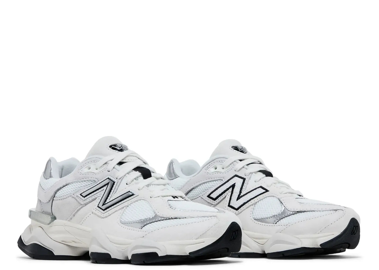 9060 White Black Metallic Silver