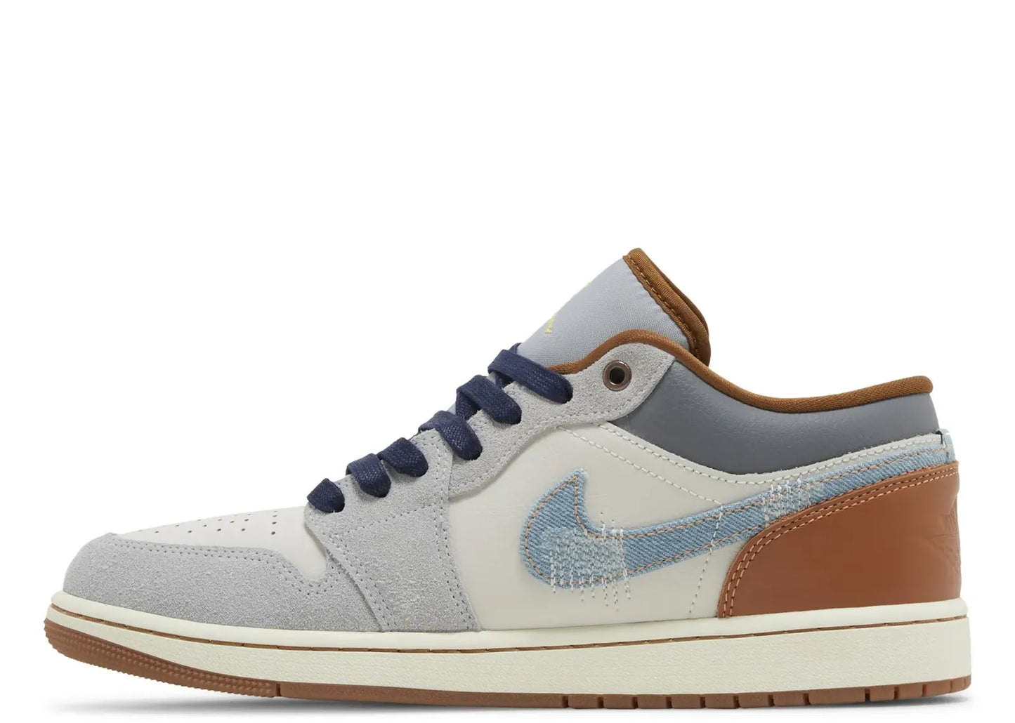 Air Jordan 1 Low SE Phantom Repaired Denim Swoosh