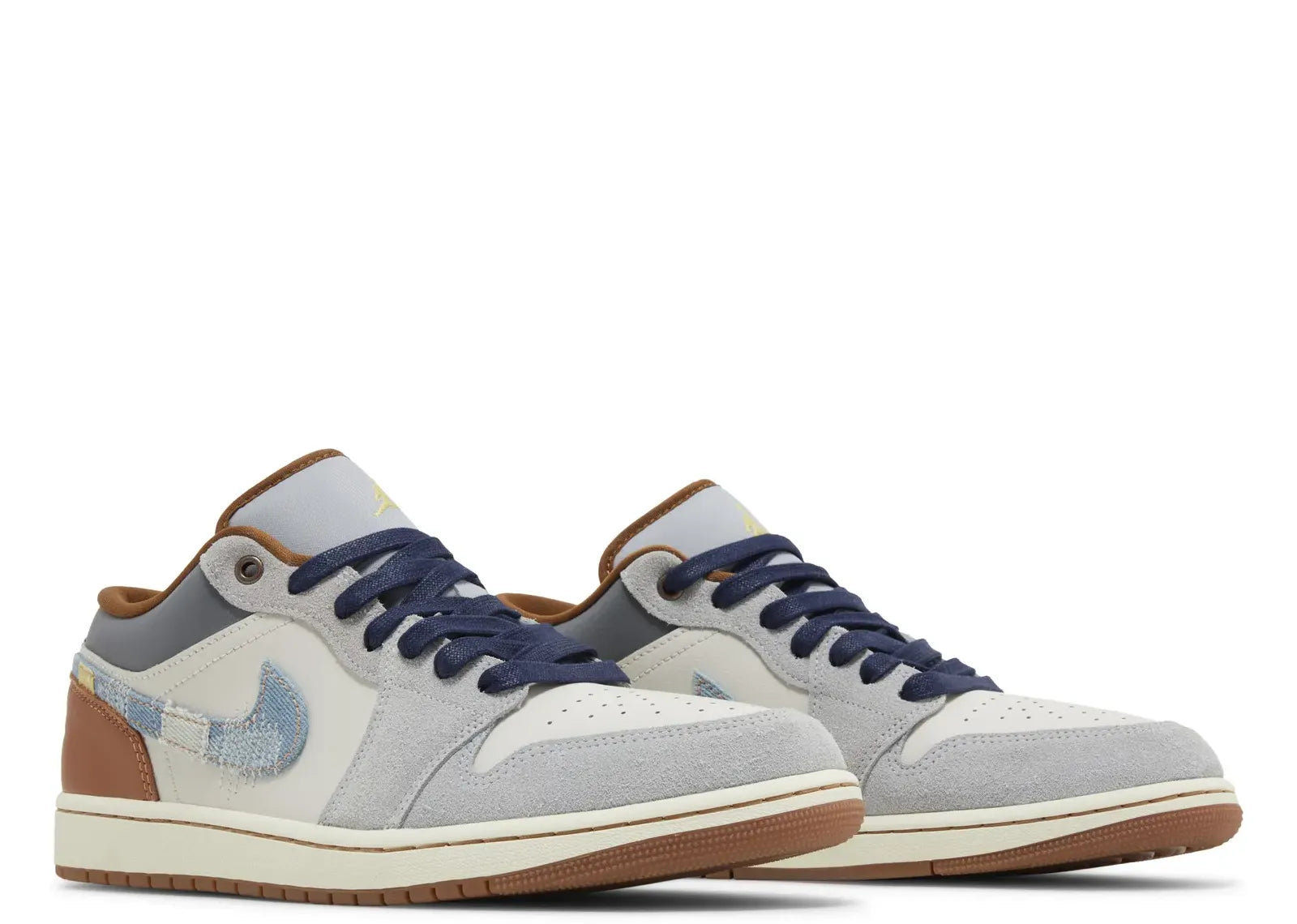 Air Jordan 1 Low SE Phantom Repaired Denim Swoosh