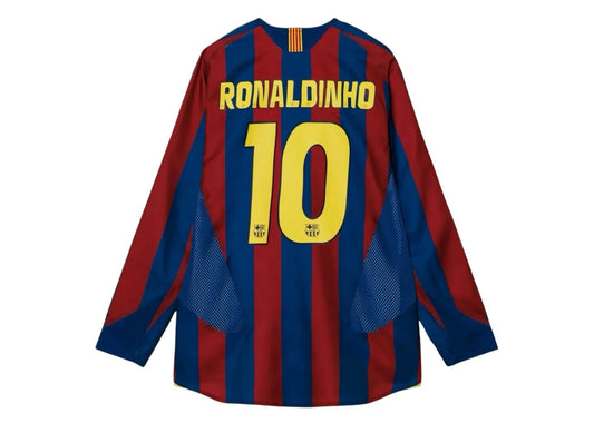FC Barcelona Re-Issue 2005/06 Ronaldinho #10 Home Jersey Multicolor
