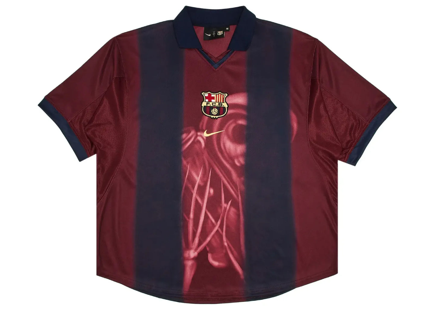 FC Barcelona x Cactus Jack Retro 2000/01 Home Skeleton Jersey Red/Blue