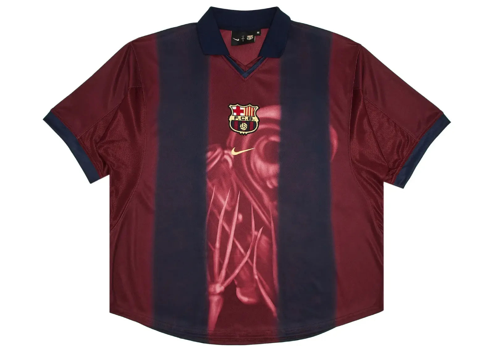 FC Barcelona x Cactus Jack Retro 2000/01 Home Skeleton Jersey Red/Blue