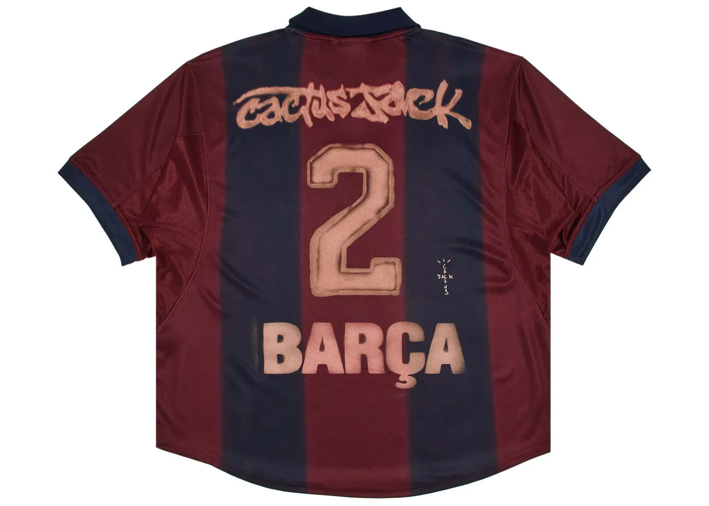 FC Barcelona x Cactus Jack Retro 2000/01 Home Skeleton Jersey Red/Blue