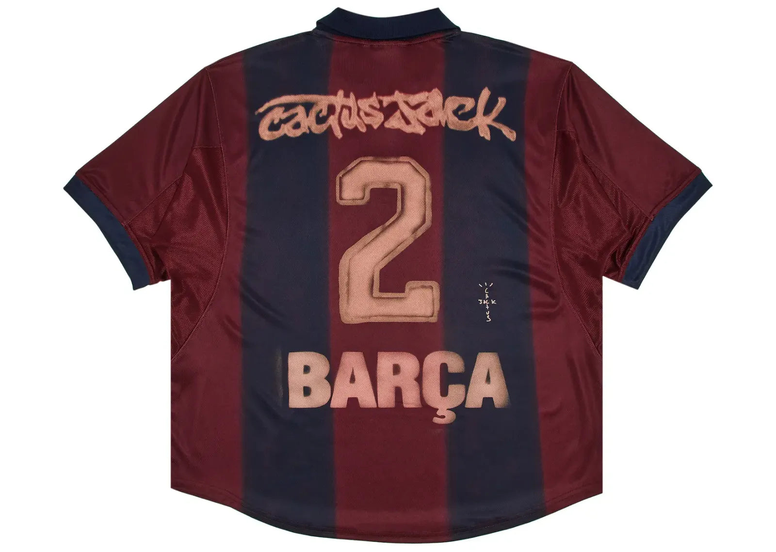 FC Barcelona x Cactus Jack Retro 2000/01 Home Skeleton Jersey Red/Blue